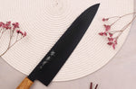 Couteau de chef 24cm japonais Sakai Takayuki Kurokage VG10 manche en chêne brûlé