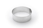 Cercle à entremets extensible De Buyer en inox hauteur 6,5cm - 18 à 36cm