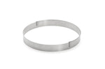 Cercle à entremets extensible De Buyer en inox hauteur 3cm - 18 à 36cm
