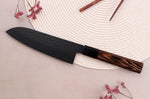 Couteau santoku 17cm japonais Sakai Takayuki Kurokage VG10 manche en wengé