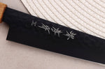 Couteau sujihiki 24cm japonais Sakai Takayuki Kurokage VG10 manche en chêne brûlé