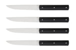 Coffret de 4 couteaux de table faits mains Perceval 888 noir