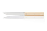 Coffret de 4 couteaux de table faits main Perceval 888 façon ivoire