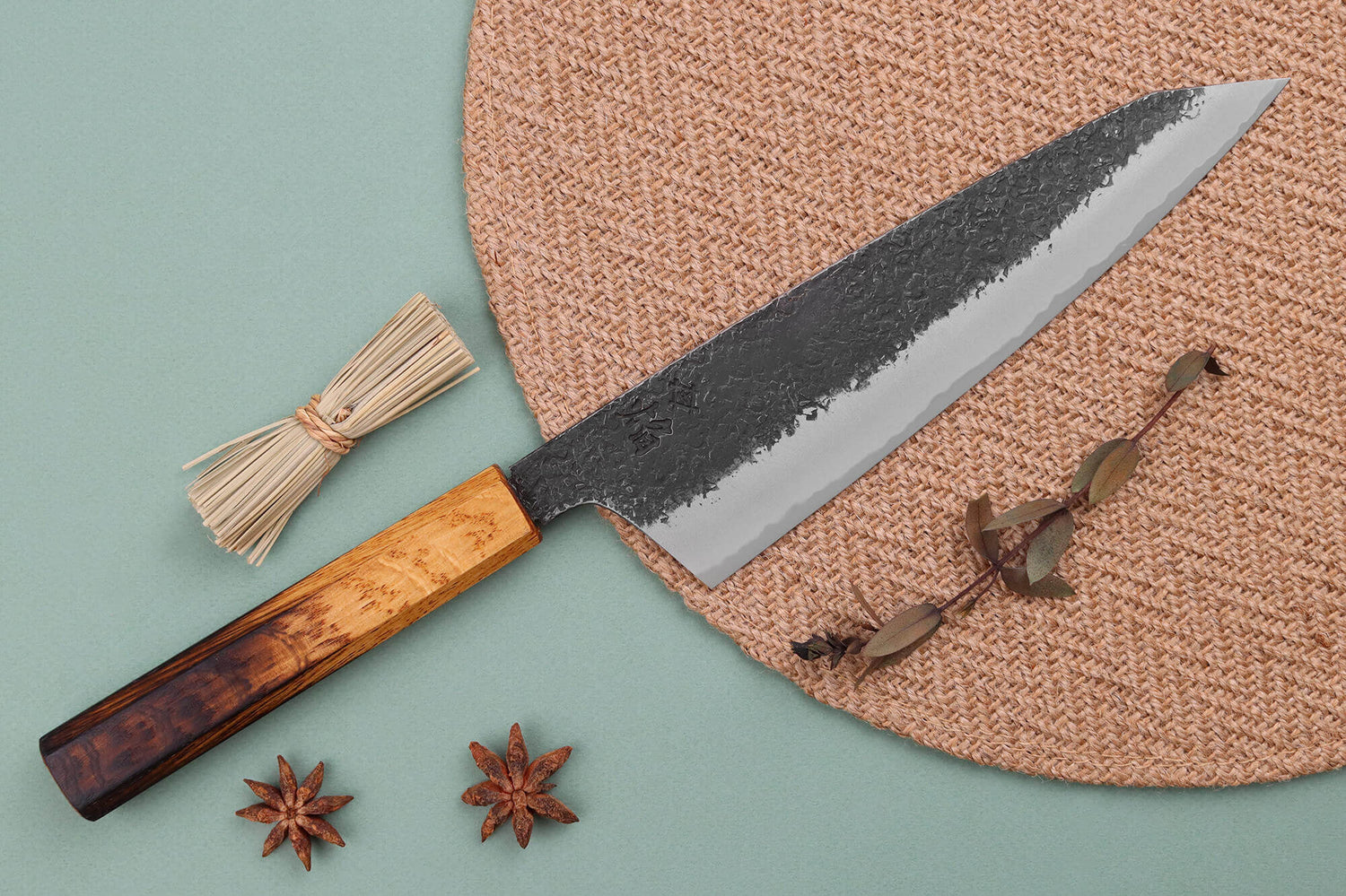 Couteau de chef kiritsuke japonais artisanal Sakai Takayuki Homura Guren 22,5cm