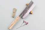 Couteau nakiri japonais artisanal Wusaki Nakata Erable BS2 16,5cm manche érable