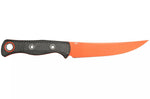 Couteau Benchmade Meatcrafter 15500OR-2 lame orange 15,4cm manche aluminium/carbone gris + étui