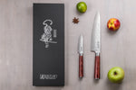 Coffret 2 couteaux Wusaki Pakka X50 pakkawood Chef + Office