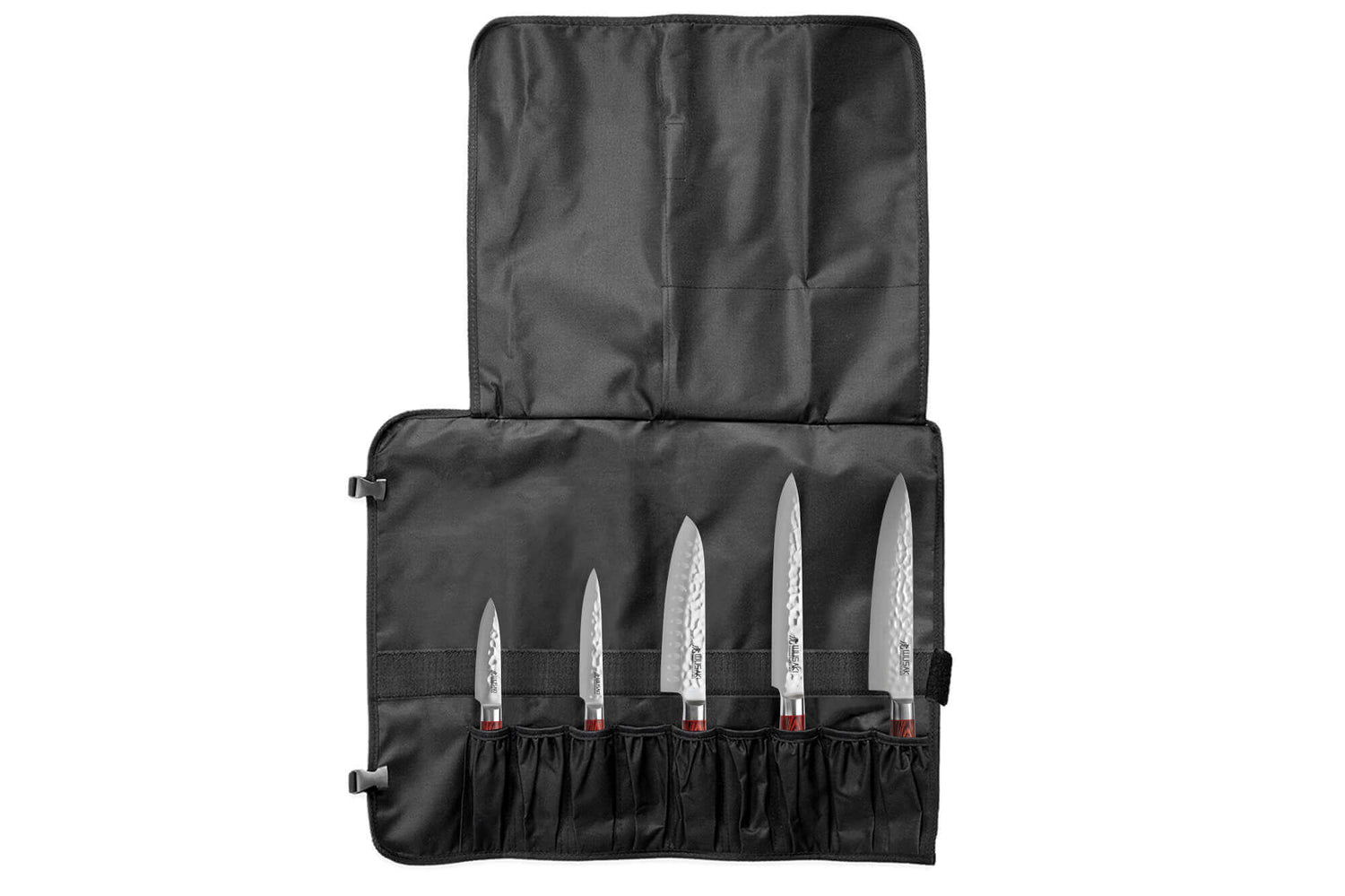 Mallette de 5 couteaux de cuisine Wusaki Pakka X50 manches pakkawood