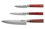 Coffret 3 couteaux Wusaki Pakka X50 pakkawood Chef + Universel + Office