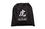 Tablier de cuisine Wusaki en toile noire charbon et cuir 83x67,5cm - Taille unique