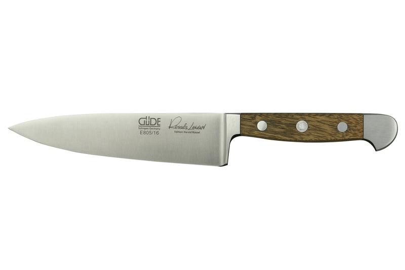 Couteau de chef Güde Alpha Chêne 16cm en acier forgé