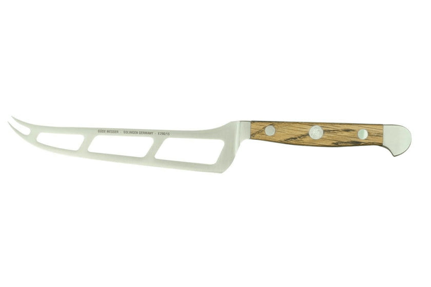Couteau à fromage Güde Alpha Chêne 15cm forgé avec manche en chêne