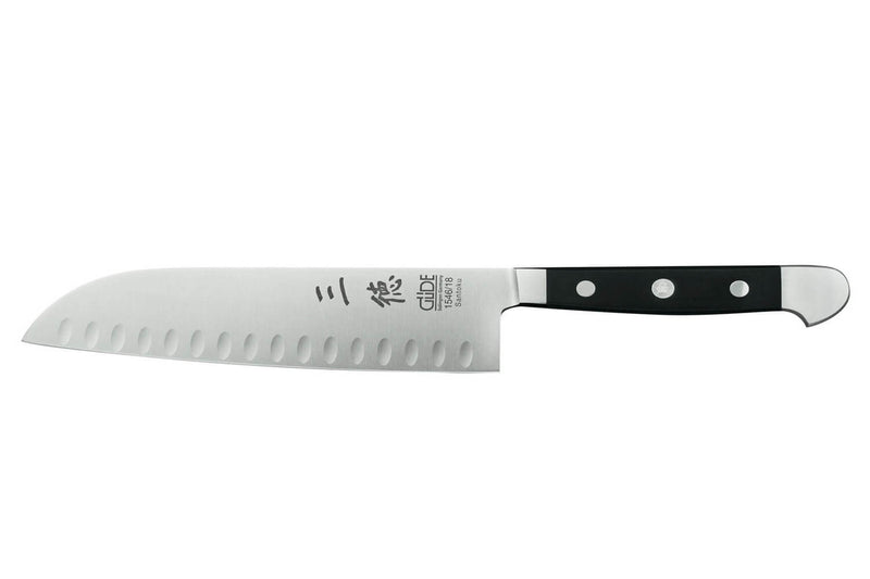 Couteau santoku alvéolé Güde Alpha 18cm en acier forgé