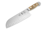 Couteau santoku alvéolé Güde Alpha Olive 18cm en acier forgé