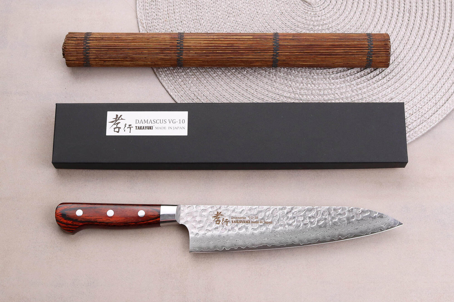 Couteau de chef japonais 21cm Sakai Takayuki Damascus Western 33 couches