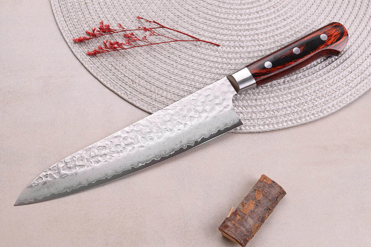 Couteau de chef japonais 21cm Sakai Takayuki Damascus Western 33 couches