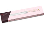 Couteau à saucisson Wusthof Classic Colour Pink Himalayan Salt forgé lame crantée 14cm