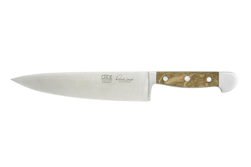 Couteau de chef Güde Alpha Chêne 21cm en acier forgé