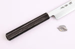 Couteau yanagiba japonais 24cm Sakai Takayuki Nanairo manche en résine ABS laquée