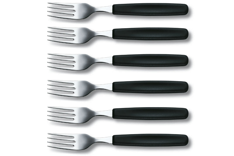 Set de 6 fourchettes Victorinox Swiss Classic en acier manche noir