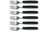 Set de 6 fourchettes Victorinox Swiss Classic en acier manche noir