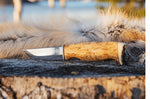 Couteau Arctic Legend Hunter's Knife artisanal AL941 lame 9cm manche en bouleau + étui en cuir
