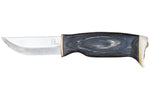 Couteau Arctic Legend Hunter's Knife AL965 artisanal lame 9cm manche en bois teinté noir + étui en cuir