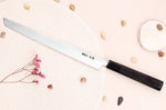 Couteau sakimaru takohiki japonais artisanal 27cm Sakai Takayuki Byakko manche en ébène + étui