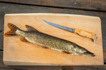 Couteau Arctic Legend Fillet Knife AL023 artisanal lame 16cm manche en bouleau frisé + étui en cuir