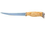 Couteau Arctic Legend Fillet Knife AL023 artisanal lame 16cm manche en bouleau frisé + étui en cuir