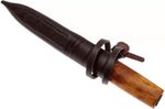 Couteau Helle Viking H096 lame en acier carbone 11cm manche en bois de bouleau + étui en cuir
