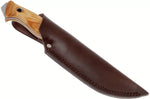 Couteau Helle Utvaer H600 lame en acier 10cm manche en bouleau frisé + étui en cuir