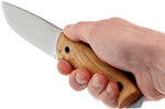 Couteau Helle Utvaer H600 lame en acier 10cm manche en bouleau frisé + étui en cuir