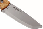 Couteau Helle Utvaer H600 lame en acier 10cm manche en bouleau frisé + étui en cuir