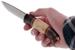 Couteau Helle Harding H099 lame 10cm manche en bouleau et en chêne avec cuir + étui en cuir
