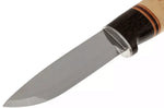 Couteau Helle Harding H099 lame 10cm manche en bouleau et en chêne avec cuir + étui en cuir