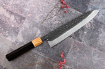 Couteau de chef 24cm japonais artisanal Yuzo Black SLD ébène et olivier