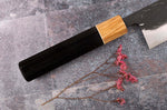 Couteau de chef 24cm japonais artisanal Yuzo Black SLD ébène et olivier