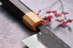 Couteau de chef 24cm japonais artisanal Yuzo Black SLD ébène et olivier