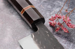Couteau de chef 24cm japonais artisanal Yuzo Black SLD ébène et cognassier