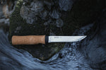 Couteau Helle Hellefisk H120 lame en inox 12,3cm manche en liège + étui en cuir