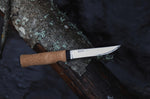 Couteau Helle Hellefisk H120 lame en inox 12,3cm manche en liège + étui en cuir