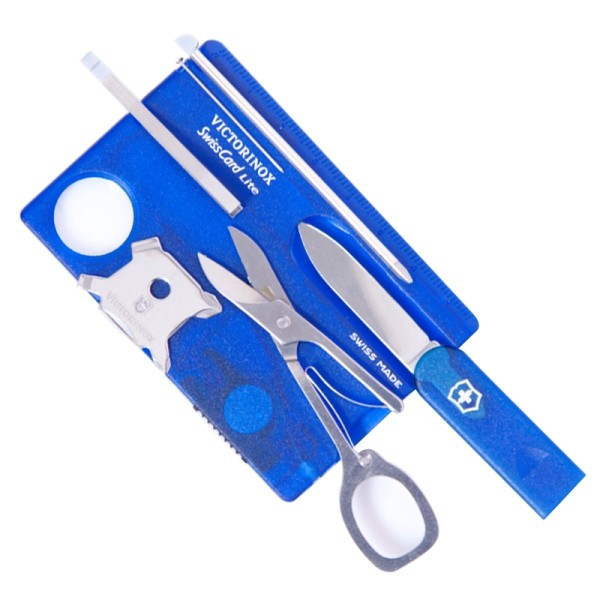 Carte SwissCard lite Victorinox 8 pièces bleue