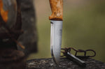 Couteau Helle Temagami H300 lame en acier inox 11cm manche en bouleau + étui en cuir