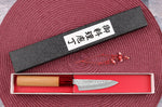 Couteau d'office japonais artisanal Tsunehisa Aogami Super martelé 8cm