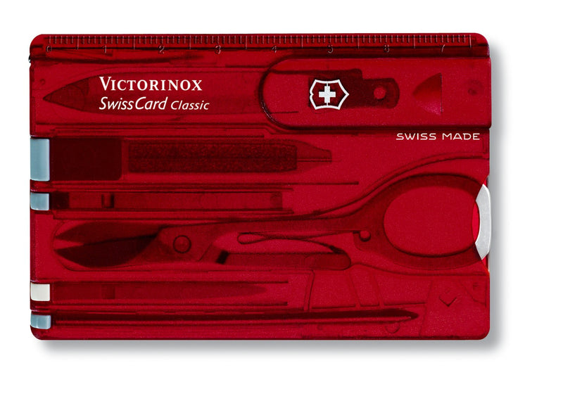 Carte SwissCard Victorinox 7 pièces rouge