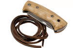 Couteau pliant Helle Kletten H662 manche en bois de bouleau frisé 8cm