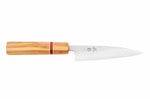 Couteau universel 13,5cm japonais artisanal Yuzo SLD olivier et sequoia