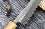 Couteau universel 13,5cm japonais artisanal Yuzo SLD olivier et sequoia