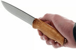 Couteau Helle Jegermester H042 lame en inox 13,5cm manche en bouleau + étui en cuir